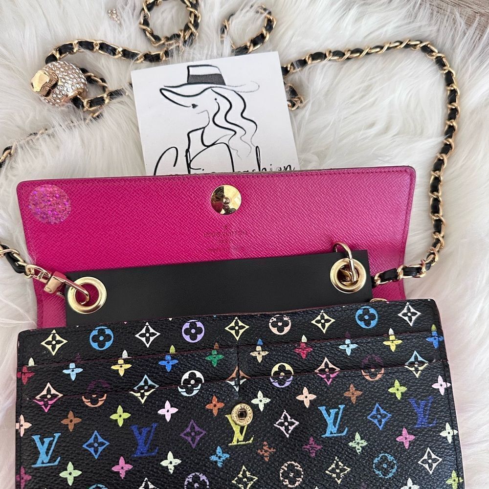 🌺RARE🌺 Louis Vuitton Takashi Murakami X Black Multicolor Monogram… - Picture 9 of 16